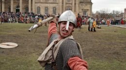 Battle reenactment at York Viking Festival