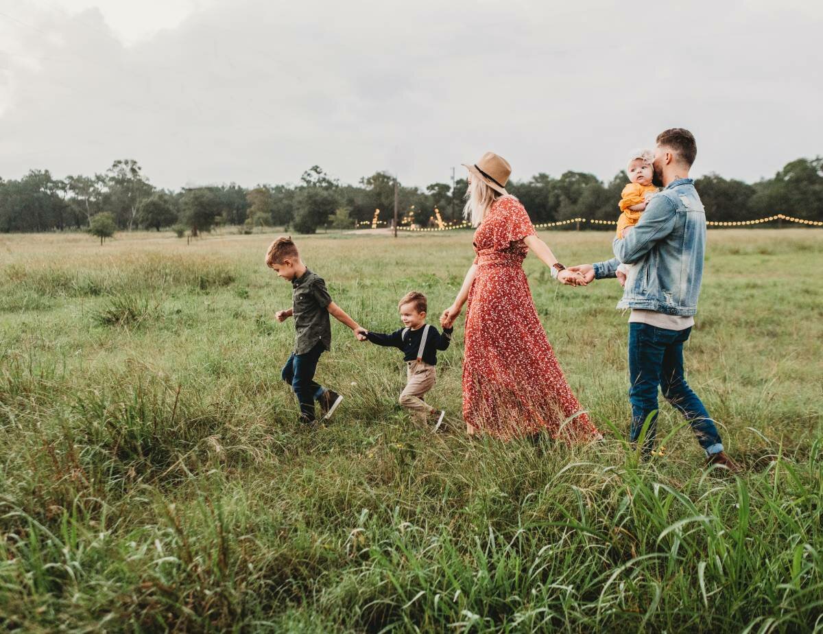 Family with parents and children