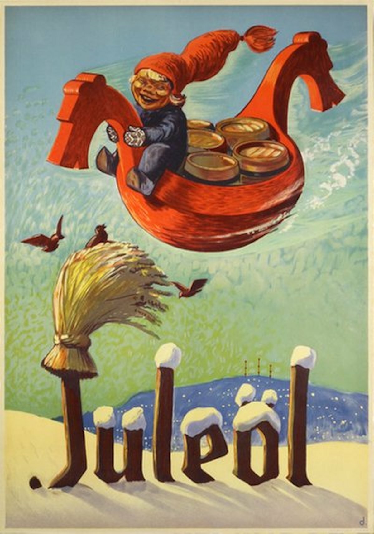 Vintage juleøl poster