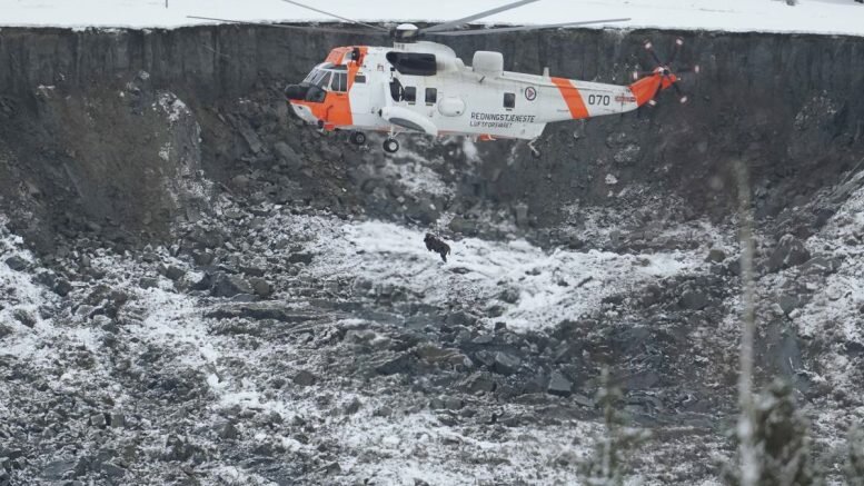 Gjerdrum landslide helicopter