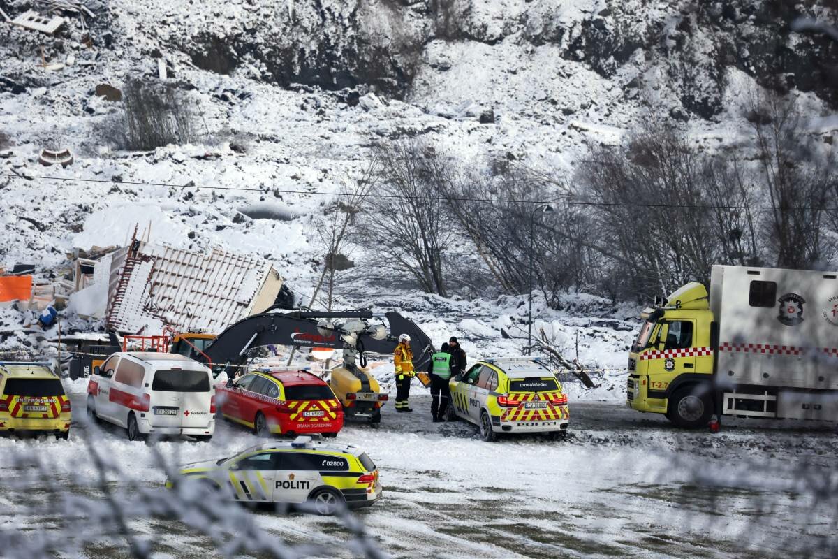 Alarm sounds off at Gjerdrum landslide site, rescue crews ordered to leave the area