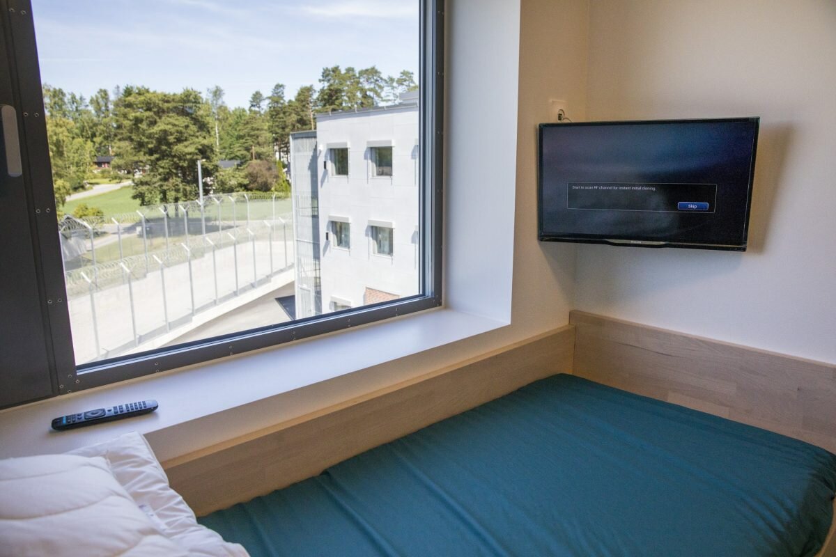 A room at Indre Østfold Prison ward Eidsberg