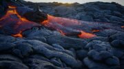 Basalt lava flow
