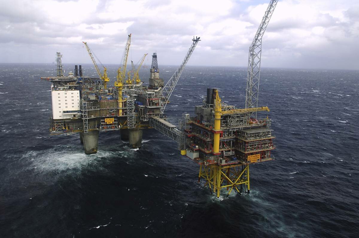 The police are investigating drone sightings in the North Sea after several observations at oil platforms