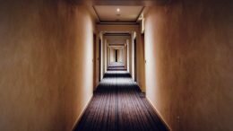 Quarantine hotel hallway