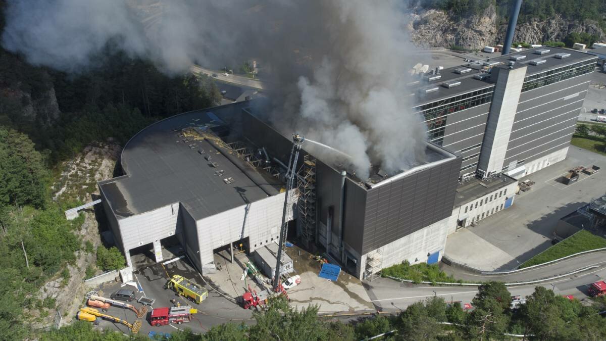 Explosion and fire: Returkraft’s waste facility in Kristiansand will probably be closed all summer