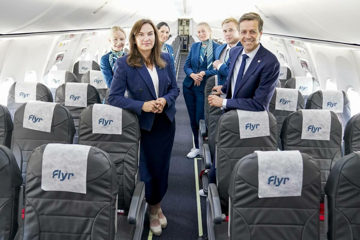 Photo: New Norwegian airline Flyr completes first flight - Worldakkam