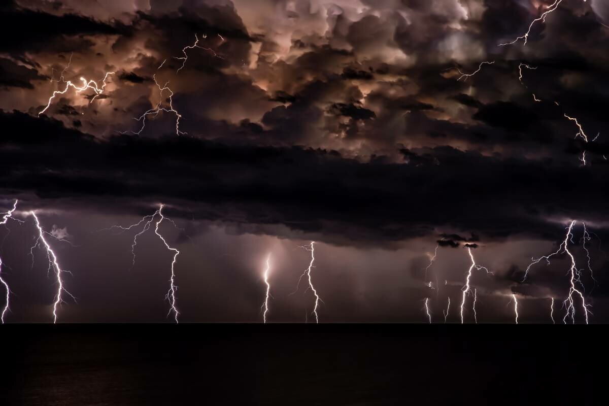 More than 30,000 lightning strikes were registered in Norway on Wednesday